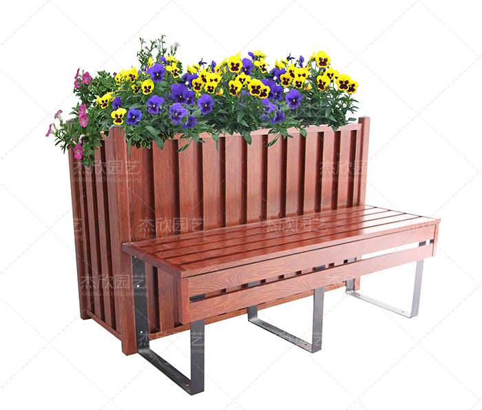 鋁合金鐵藝拼接花箱座椅組合