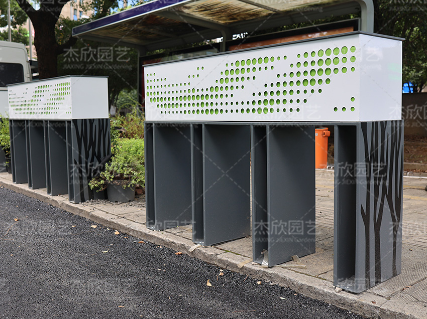 街道花箱停車架兩用浙江紹興案例